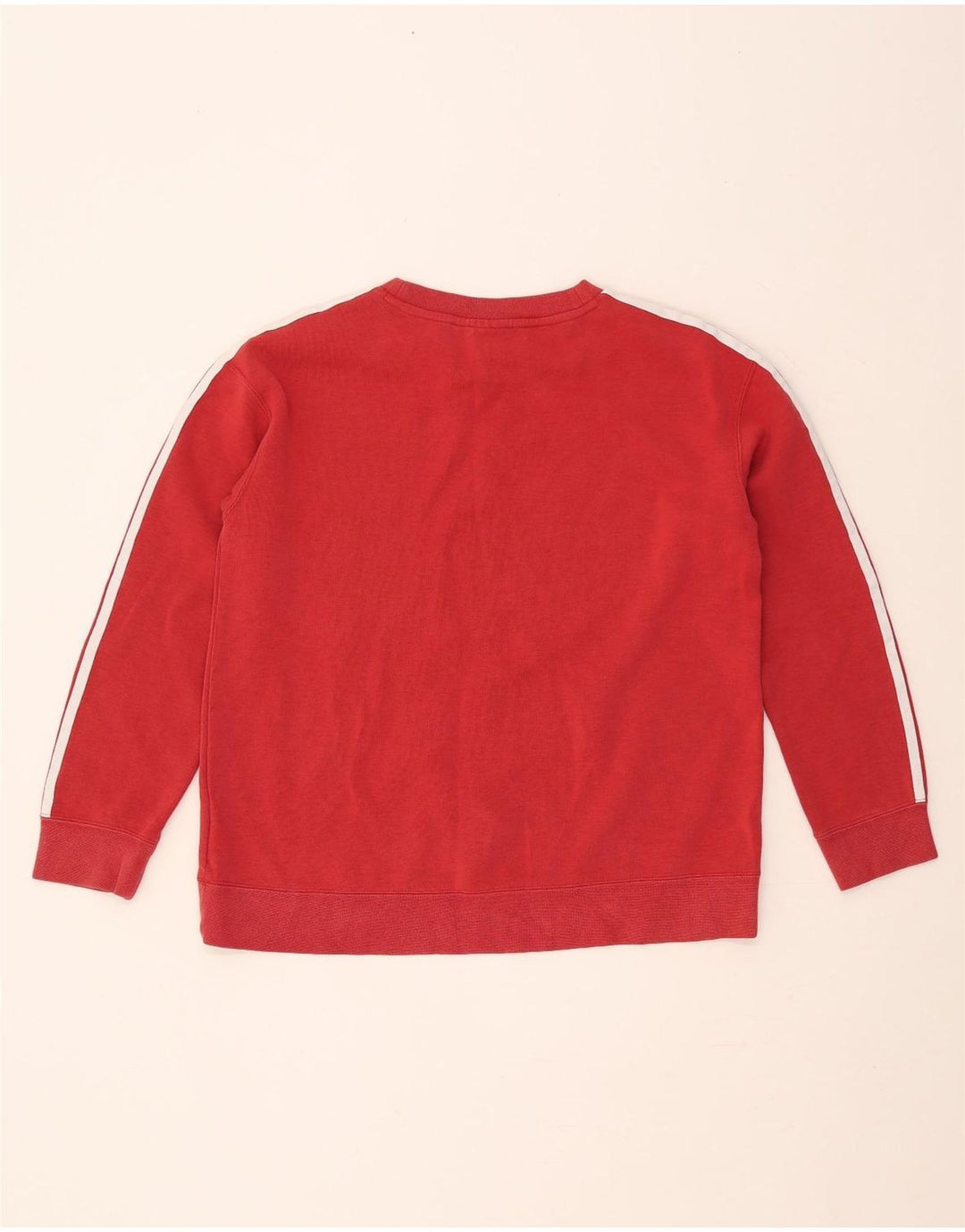 Felpa oversize da donna ADIDAS UK 8 piccola in cotone rosso