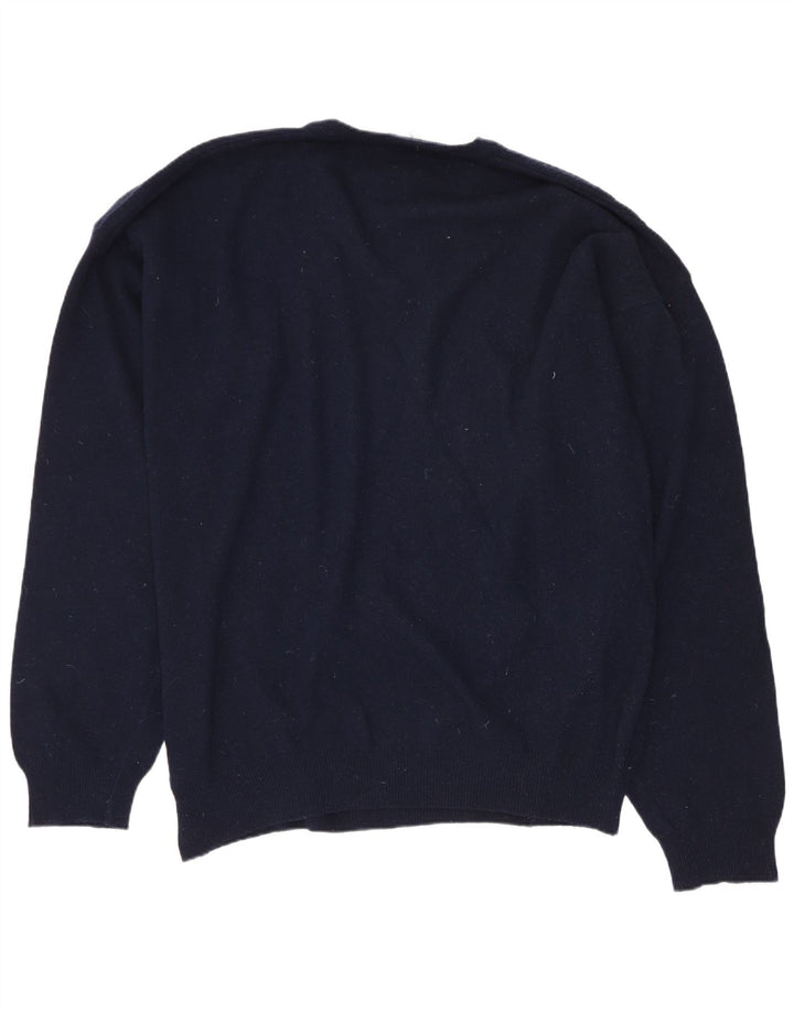 Sergio Tacchini Herren-Pullover mit V-Ausschnitt, 2XL, marineblaue Wolle