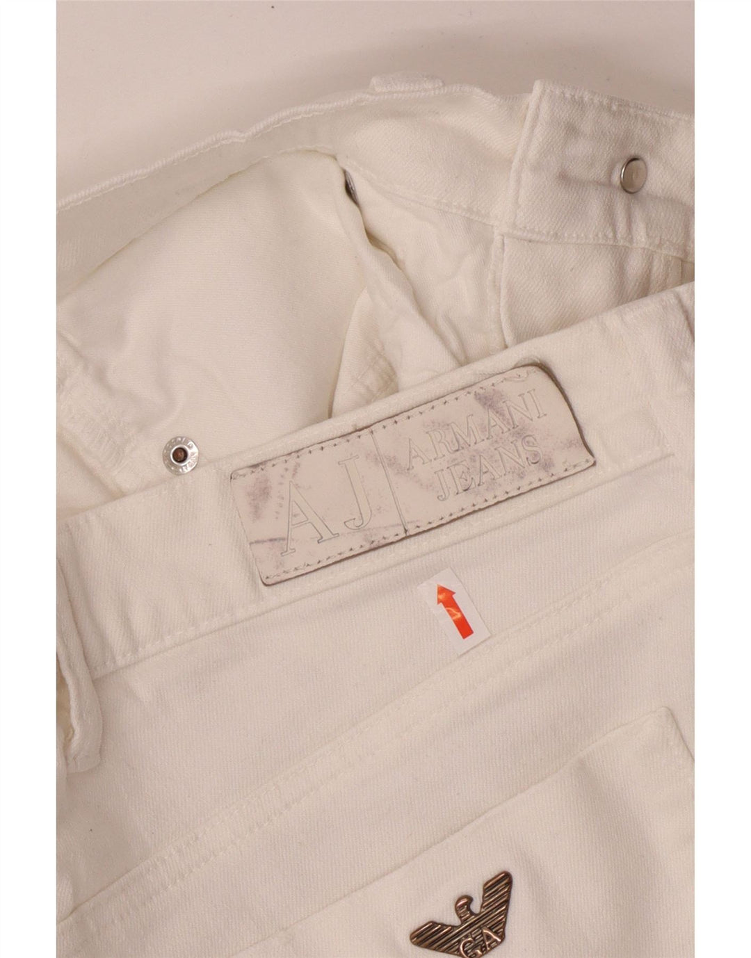 Armani Womens Regular Straight Jeans W29 L30 White Cotton