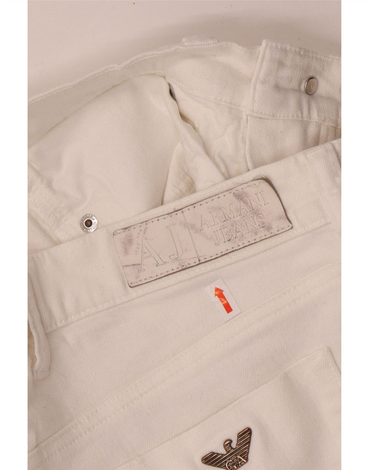 Armani Womens Regular Straight Jeans W29 L30 White Cotton
