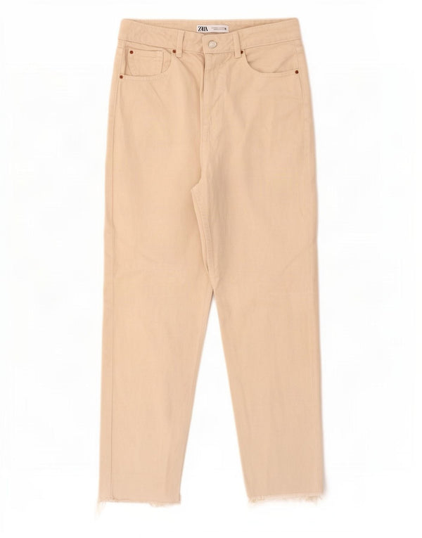 Zara Jeans Cónicos Para Mujer EU 40 Medium W30 L27 Beige