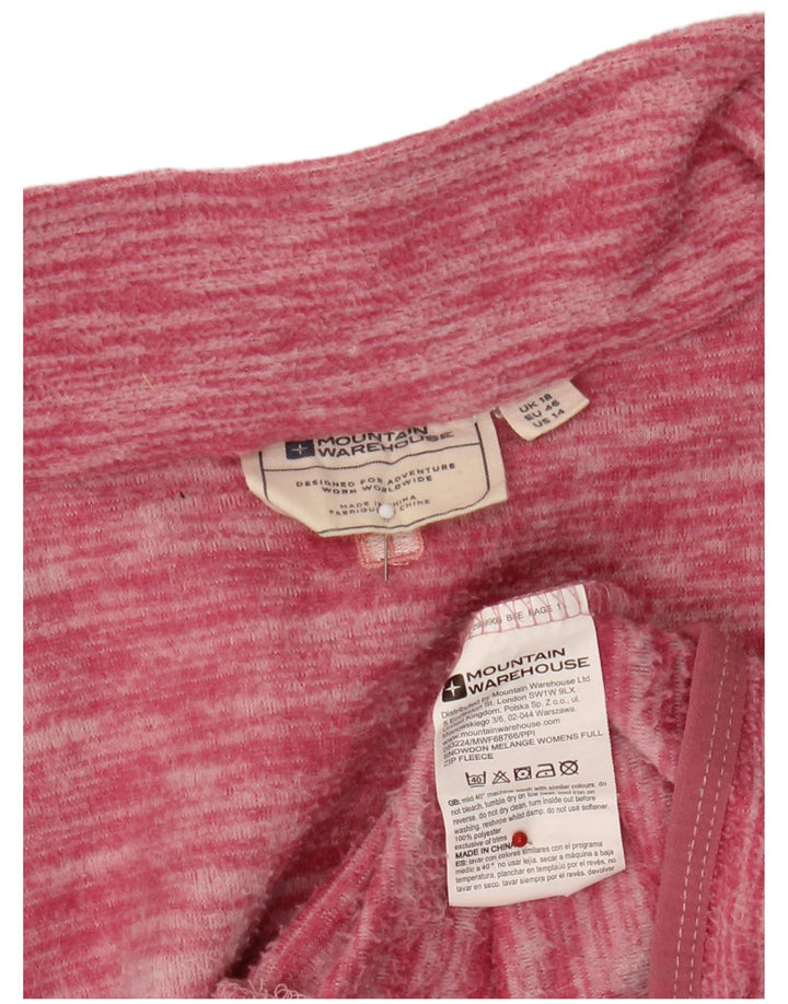 Mountain Warehouse Womens Fleece Jacket UK 18 XL Pink Flecked Polyester