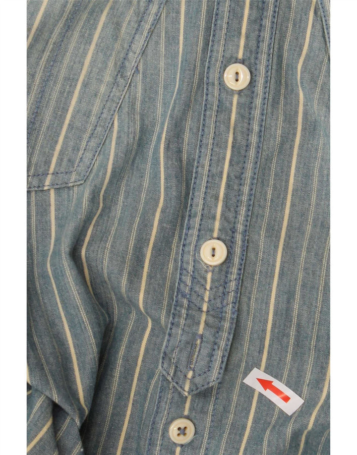 Levi's Herrenhemd aus mittelblauer, gestreifter Baumwolle