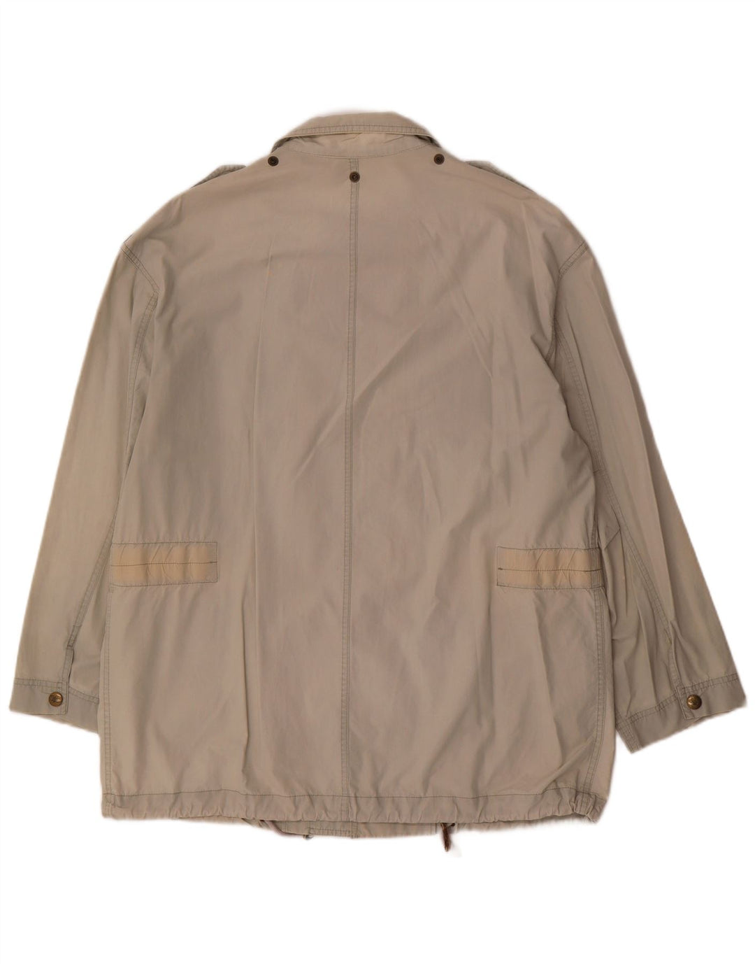 Vintage Mens Military Jacket UK 38 Medium Beige Cotton