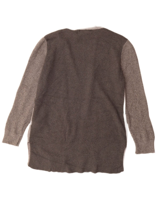 Marks & Spencer Damen Longline-Cardigan-Pullover UK 12 Mittelgrau