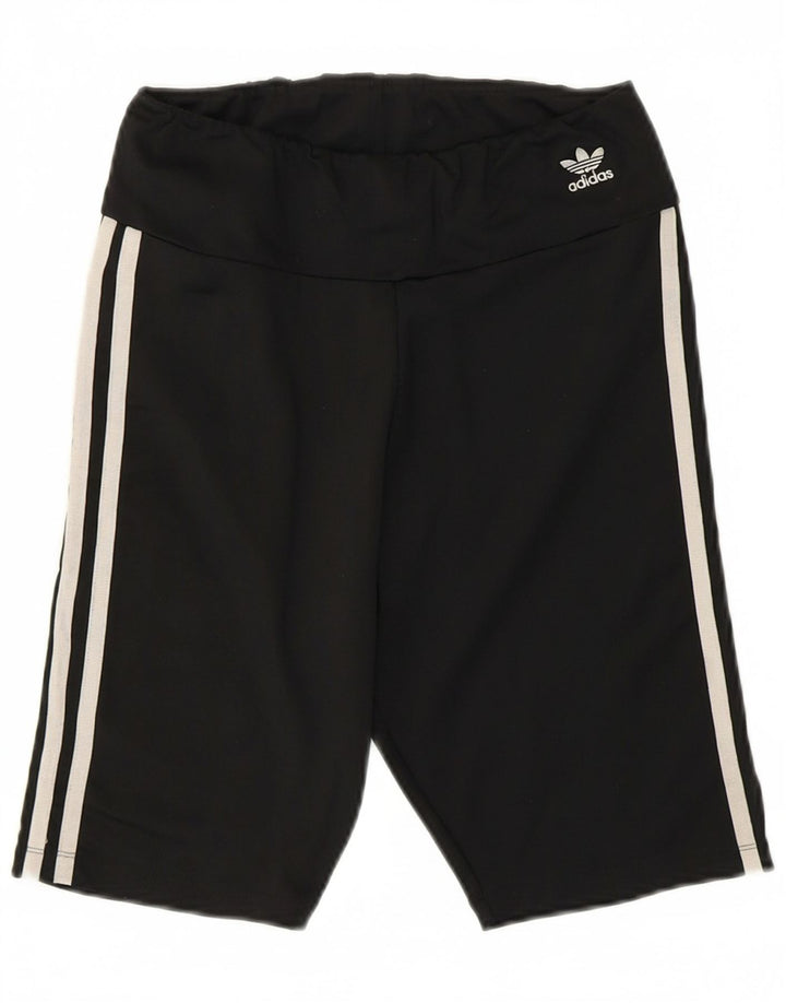 ADIDAS Womens Sport Shorts UK 14 Medium Black Polyester