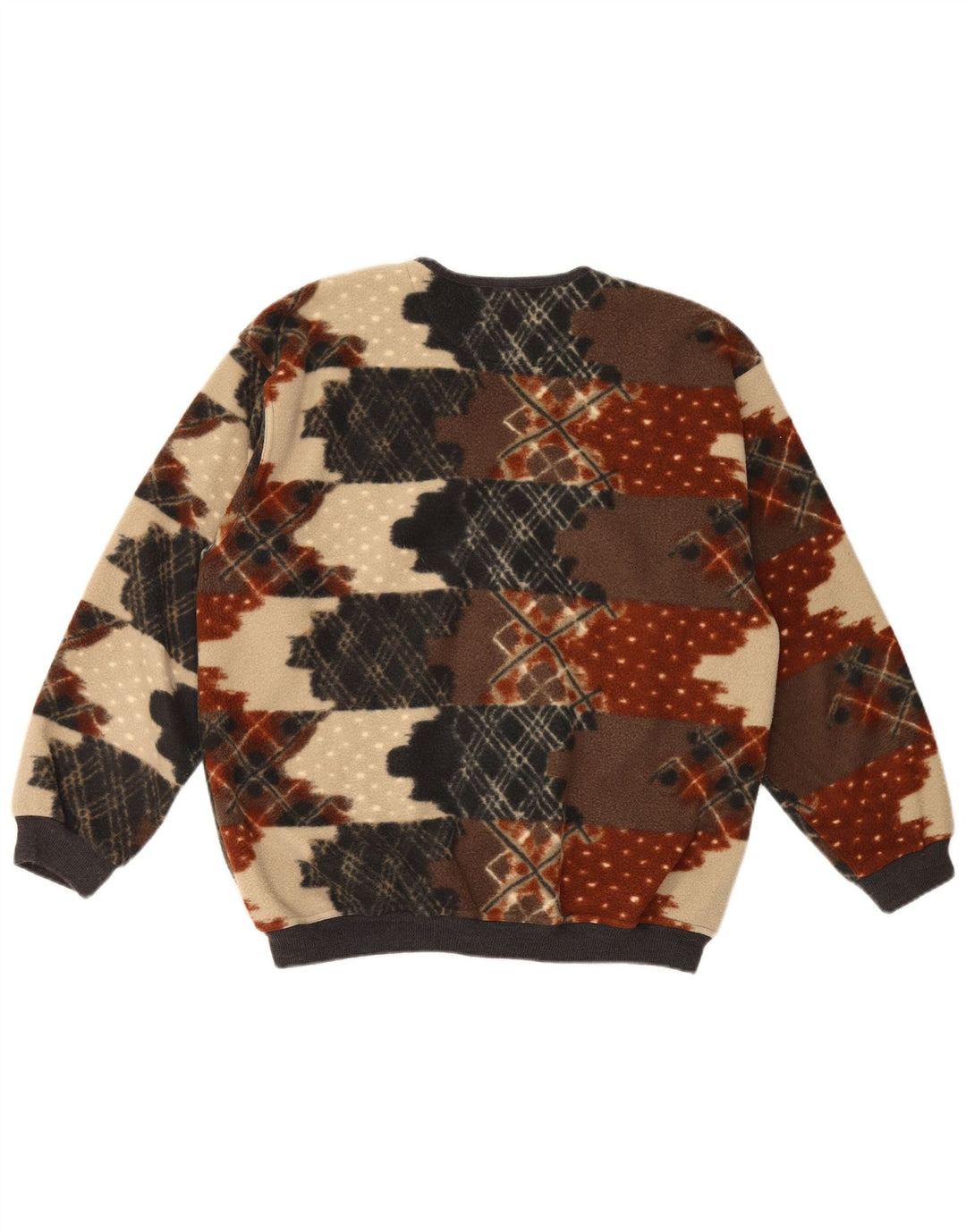 Vintage Ανδρικό Fleece Jacket IT 50 Μεσαίο Πολύχρωμο Γεωμετρικό Πολυεστέρα