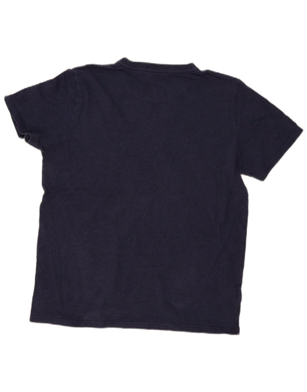 T-shirt da uomo Fred Perry Top grande in cotone blu navy