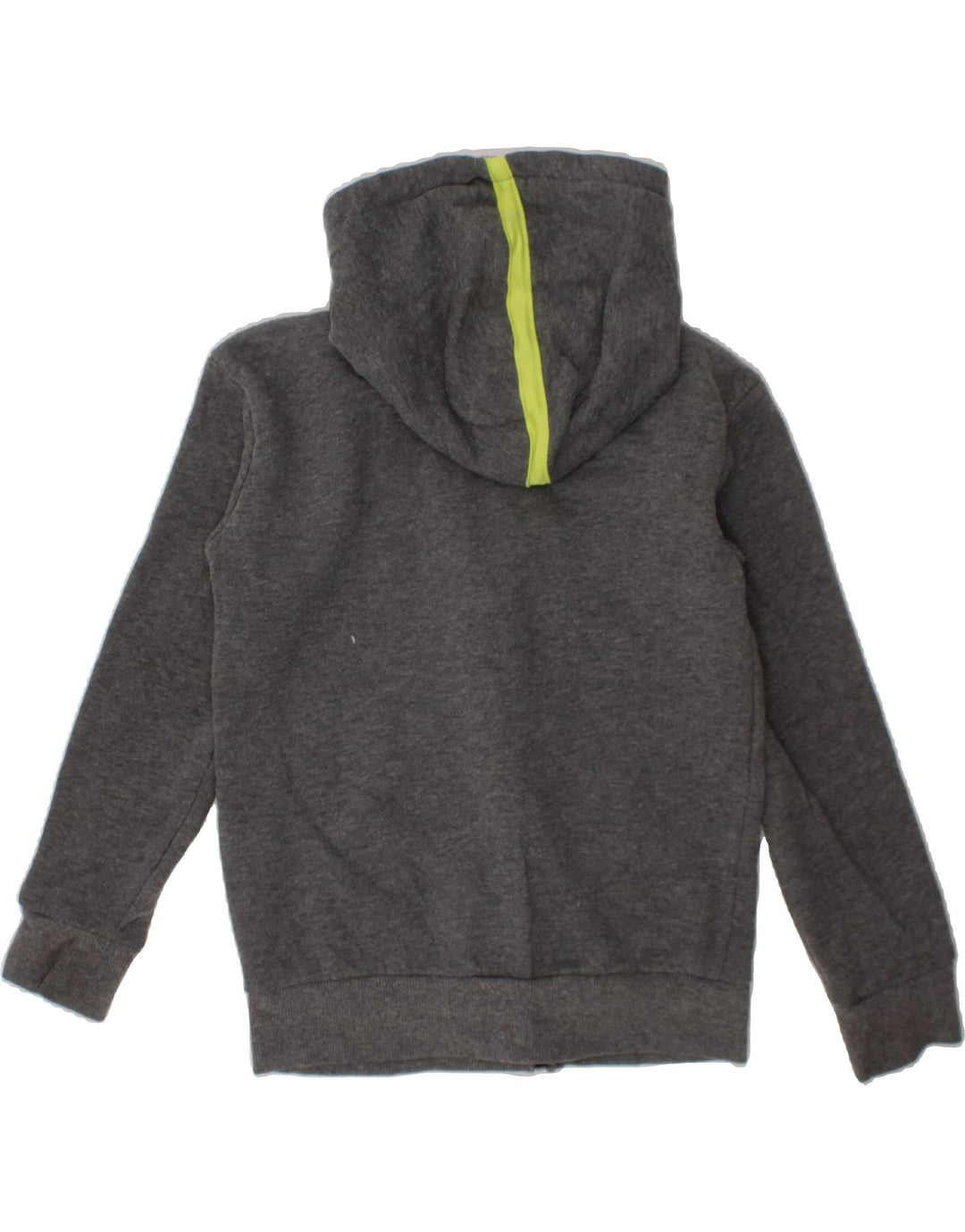 PUMA Boys Graphic Zip Hoodie Sweater 5-6 Years Grey Cotton Vintage Puma and Second-Hand Puma from Messina Hembry 