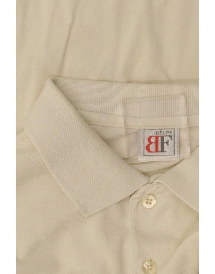 Polo grafica da uomo Belfe & Belfe UK 40 Medium White