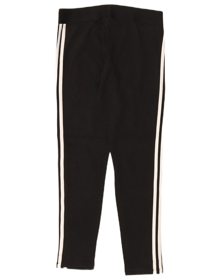 Adidas Damen Leggings UK 12/14 Medium Schwarz