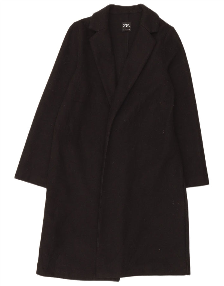 Sobretudo aberto feminino Zara UK 14 médio preto