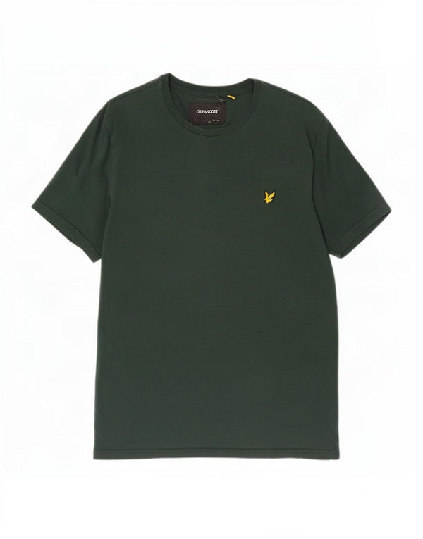 Lyle & Scott Mens T-Shirt Top Large Green Cotton
