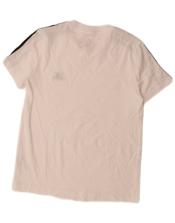 Adidas Womens Slim Fit T-Shirt Top UK 12/14 Medium White Cotton