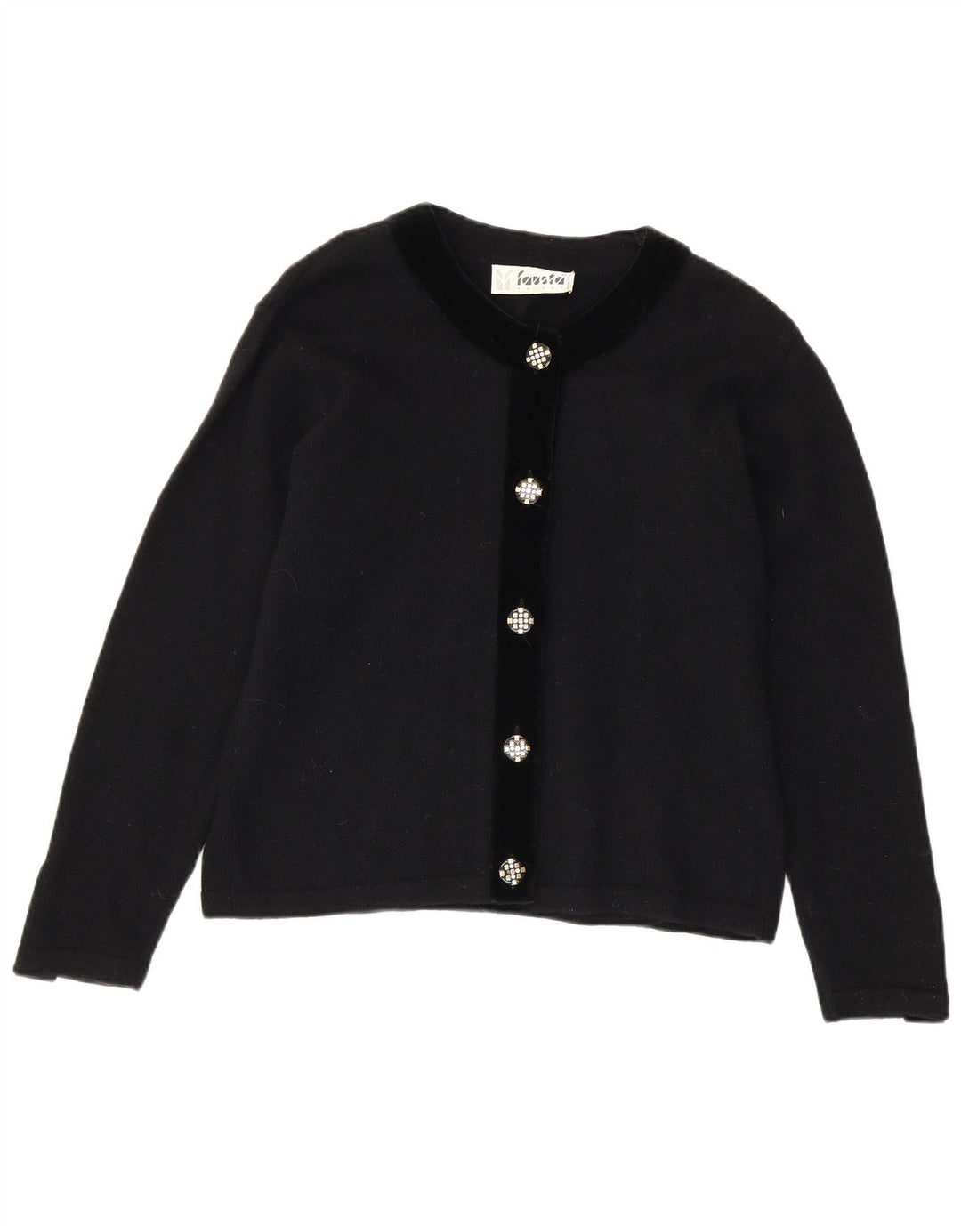 Fausta Womens Cardigan Sweater UK 14 Medium Black