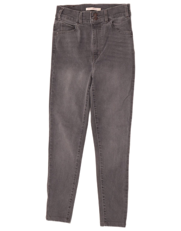 Levi's Womens Mile High Super Skinny Jeans W27 L28 Grey Cotton