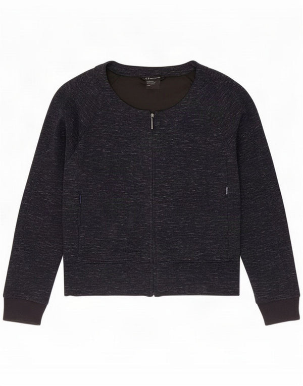 Armani Exchange Cardigan da donna Top UK 14 Large Navy Blue Flecked Sports