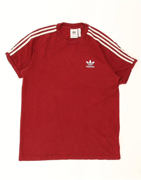 Adidas T-Shirt Homme Haut Large Rouge Coton