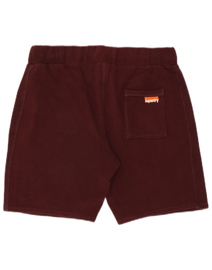 Superdry Mens Sport Shorts Medium Burgundy Cotton