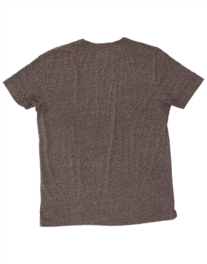 Marlboro Classics T-Shirt Graphique Homme Top XL Gris Moucheté Polyester