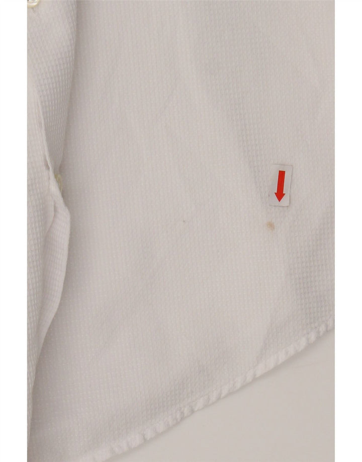 ZARA Mens Slim Fit Shirt Large White Cotton Vintage Zara and Second-Hand Zara from Messina Hembry 