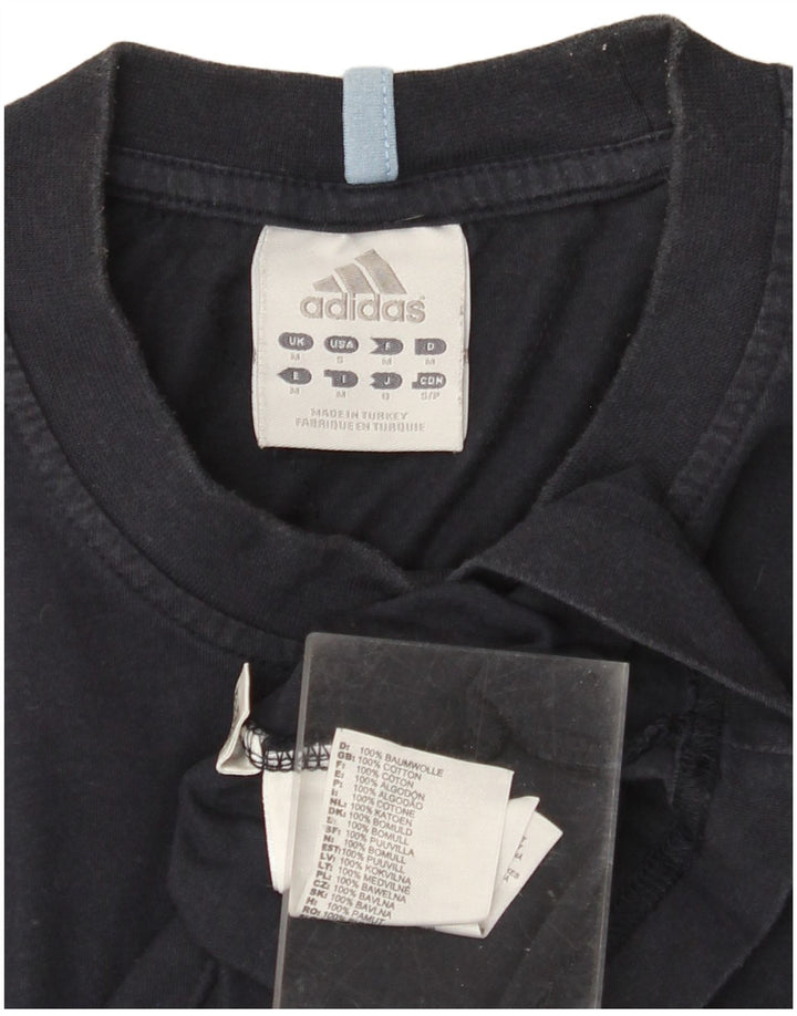 ADIDAS Mens T-Shirt Top Medium Navy Blue Cotton