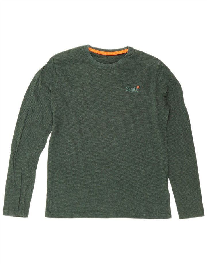Superdry Haut à manches longues en coton vert pour homme