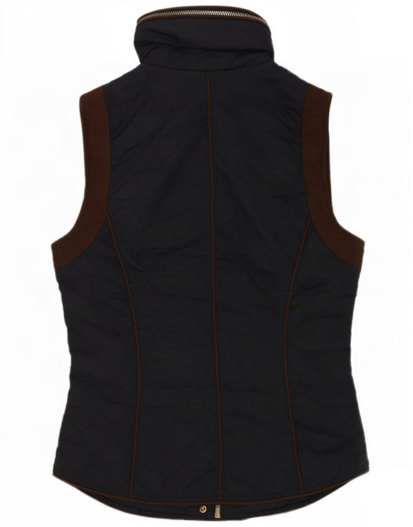 Zara Steppweste mit Kapuze für Damen, UK 10, Größe S, Marineblau, Farbblock