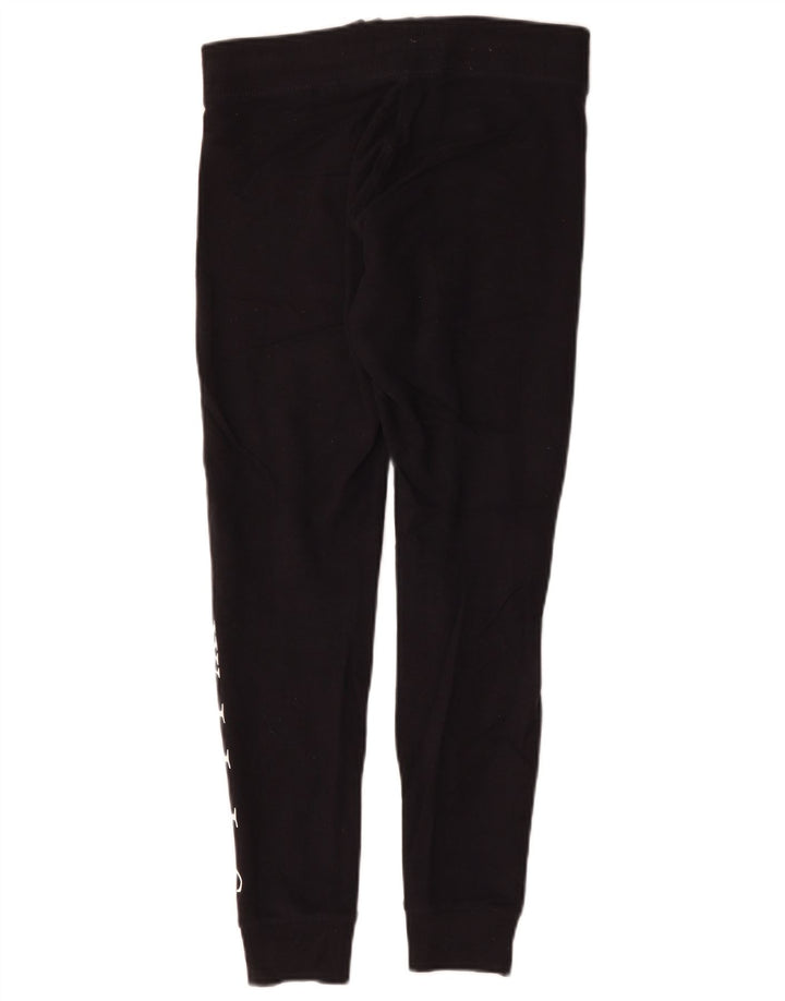 Jack Wills Womens Graphic Leggings UK 10 Small Black Cotton