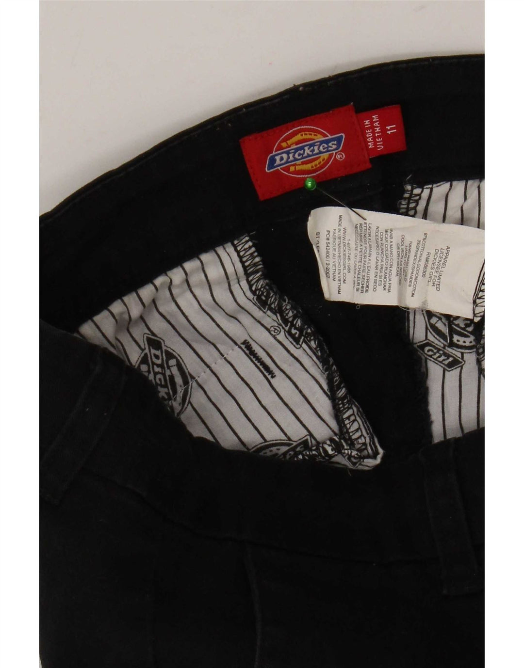 Dickies Womens Chino Shorts US 11 Large W32 Black Cotton