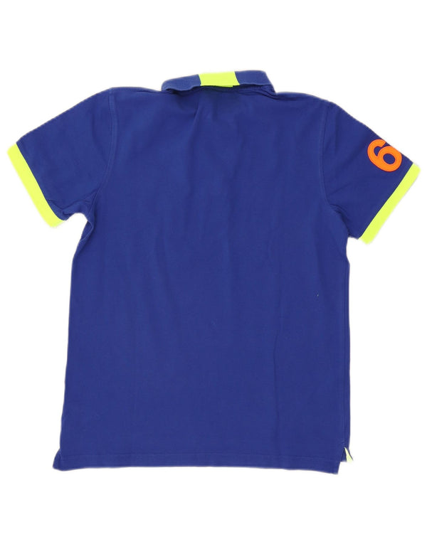 Sun68 drenge grafisk polo shirt 13-14 år Blå Colourblock Bomuld