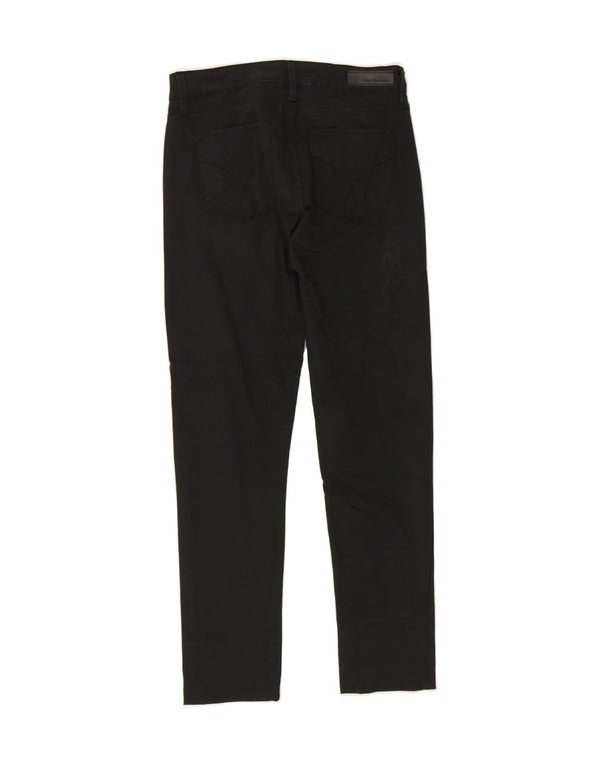 Calça jeans feminina CALVIN KLEIN US 4 XS W27 L28 algodão preto