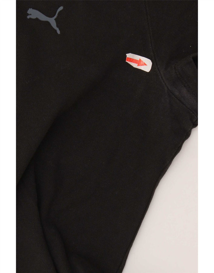 Puma Womens Polo Shirt UK 14 Large Black Cotton