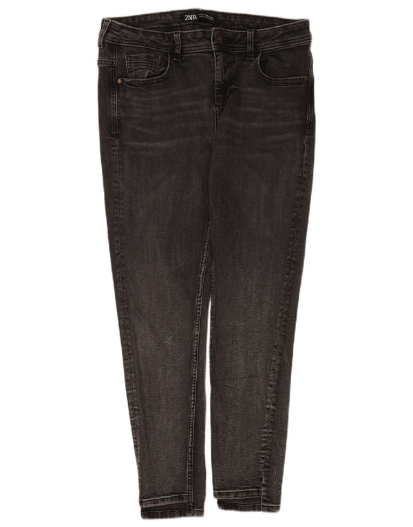 Zara Damen Skinny Jeans EU 40 Medium W30 L28 Graue Baumwolle