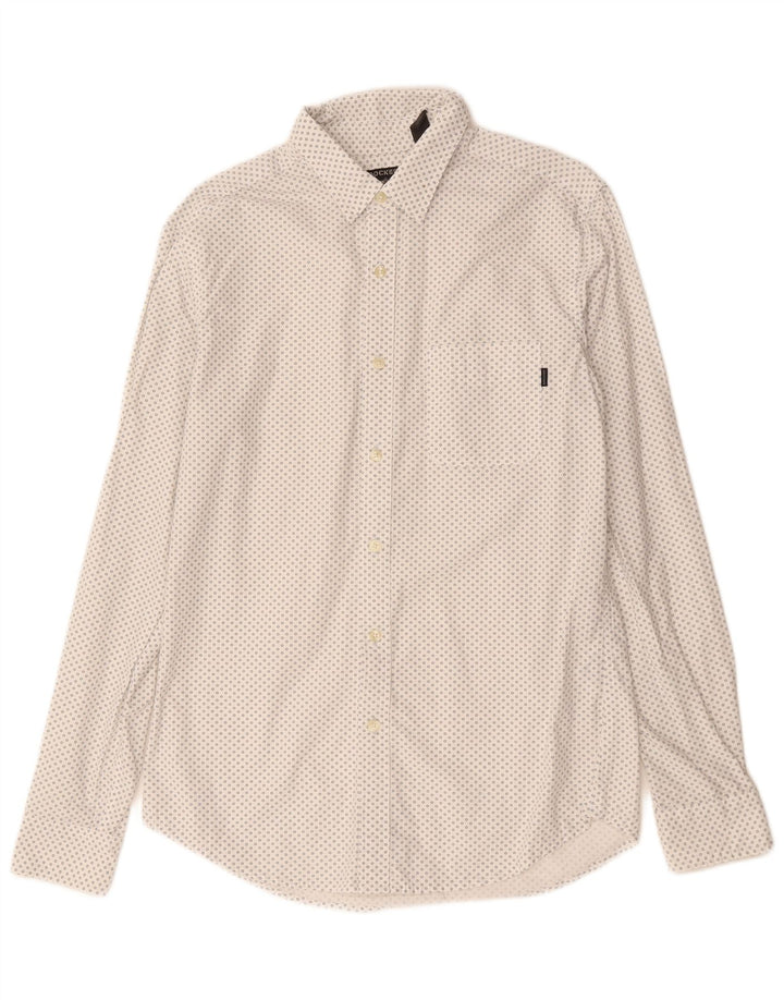 Dockers herreskjorte medium hvid geometrisk bomuld