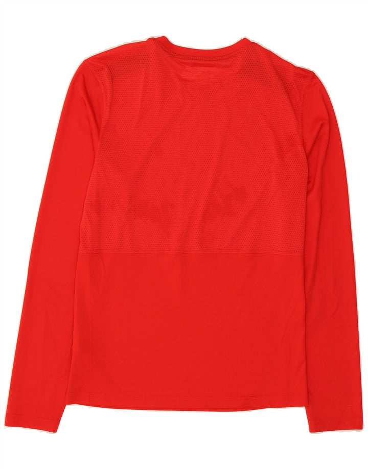 REEBOK Mens Top Long Sleeve Small Red Colourblock Polyester Vintage Reebok and Second-Hand Reebok from Messina Hembry 