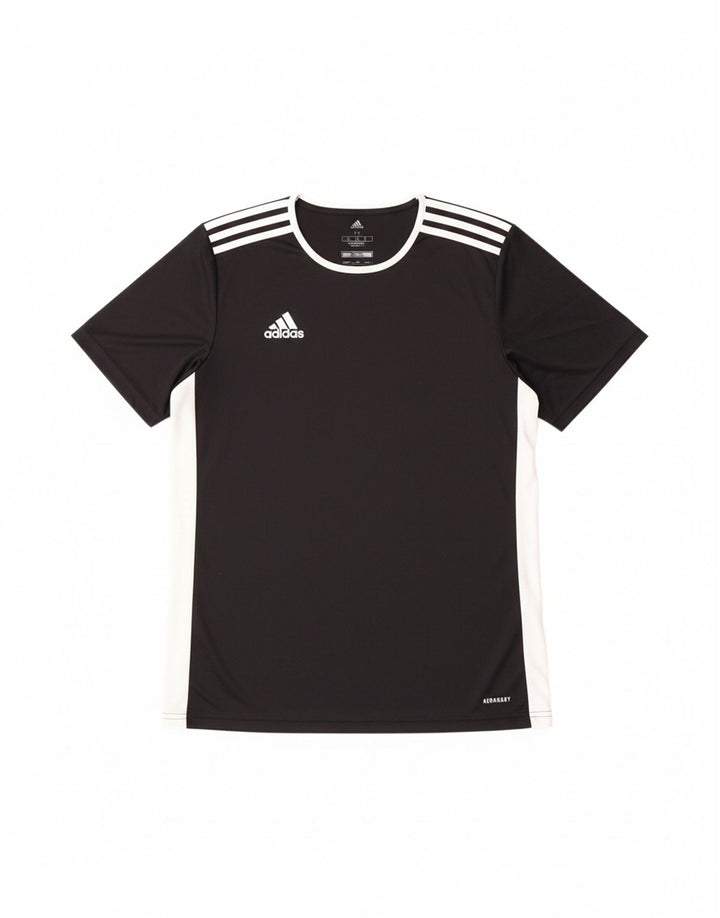 ADIDAS Mens Aeroready T-Shirt Top Medium Black Colourblock Polyester