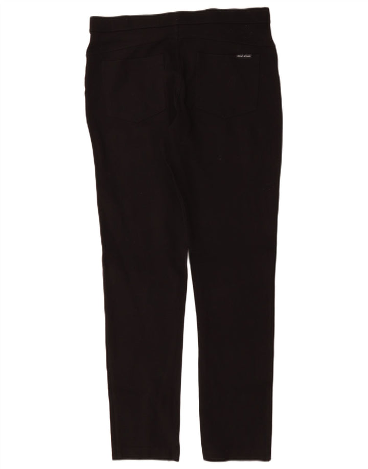Dkny Womens Slim Casual Trousers Medium W30 L29 Black Viscose