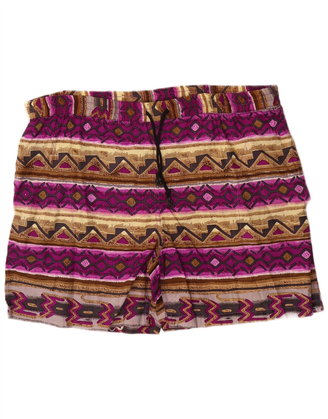 Santostefano Mens Swimming Shorts Large Multicoloured Fair Isle Cotton