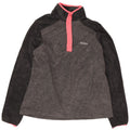 Maglione in pile da donna Columbia con collo a bottoni UK 14 Blocco colore grigio medio