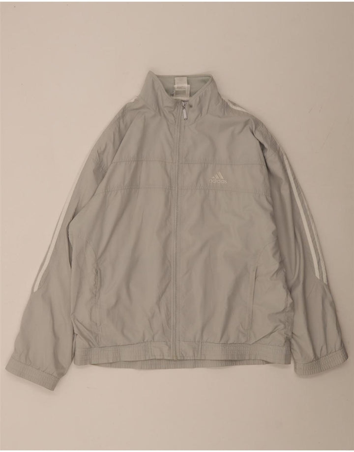 Giacca da tuta da uomo Adidas UK 42/44 Large Grigio Poliestere