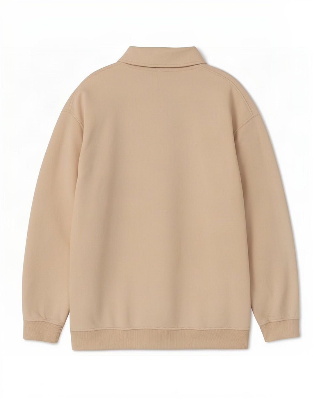 Zara Dame Polo Neck Sweatshirt Jumper UK 14 Medium Beige