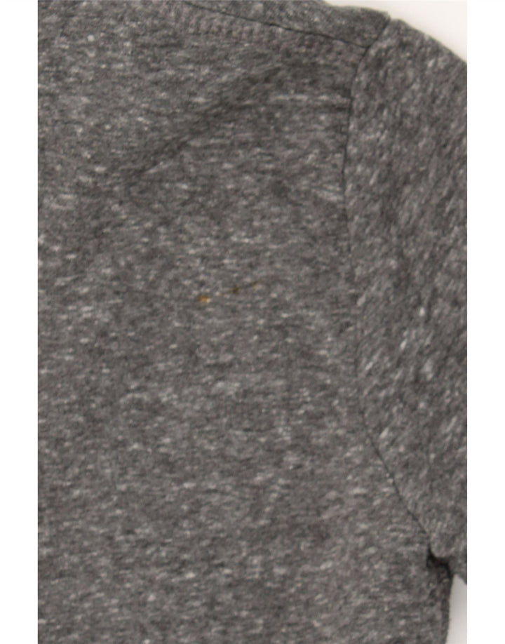 SUPERDRY Womens Zip Hoodie Sweater UK 10 Small Grey Flecked Polyester Vintage Superdry and Second-Hand Superdry from Messina Hembry 