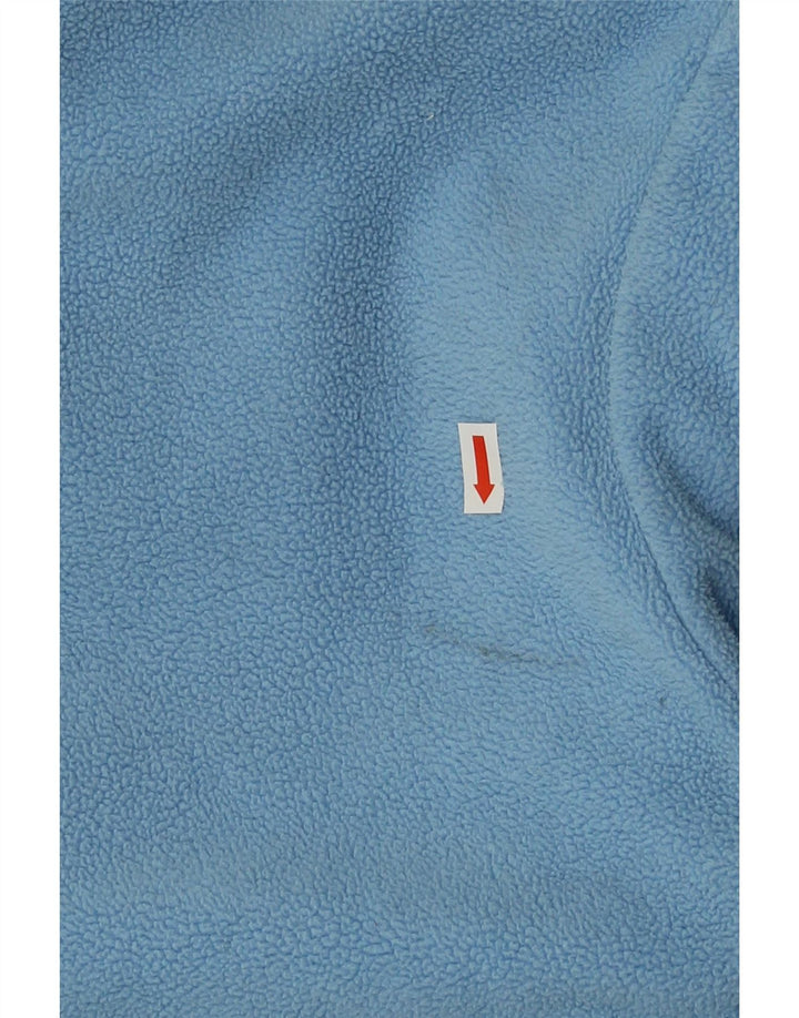 Fila Womens Zip Neck Fleece Jumper UK 14 Large Blue Polyester