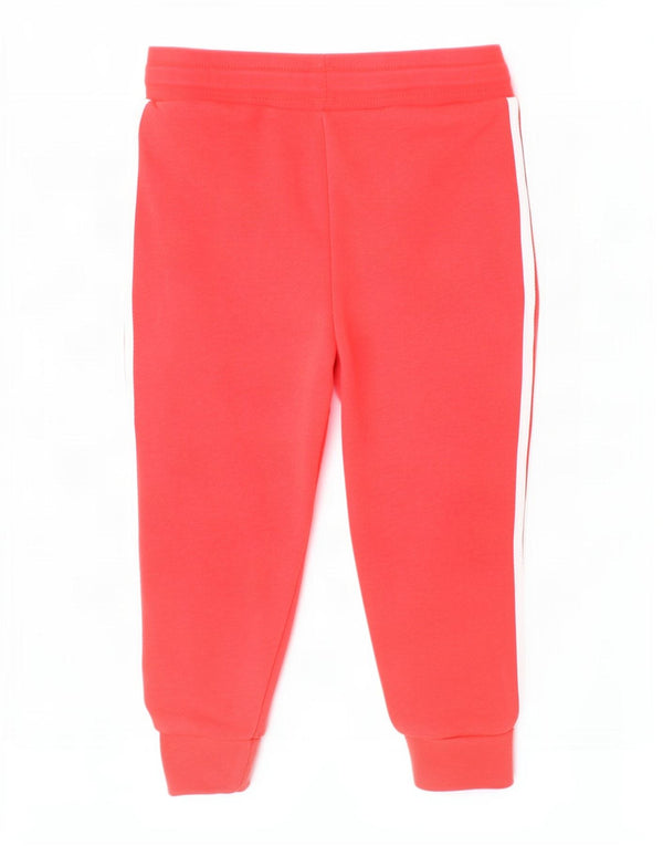 Adidas meninas calças de treino joggers 2-3 anos algodão vermelho