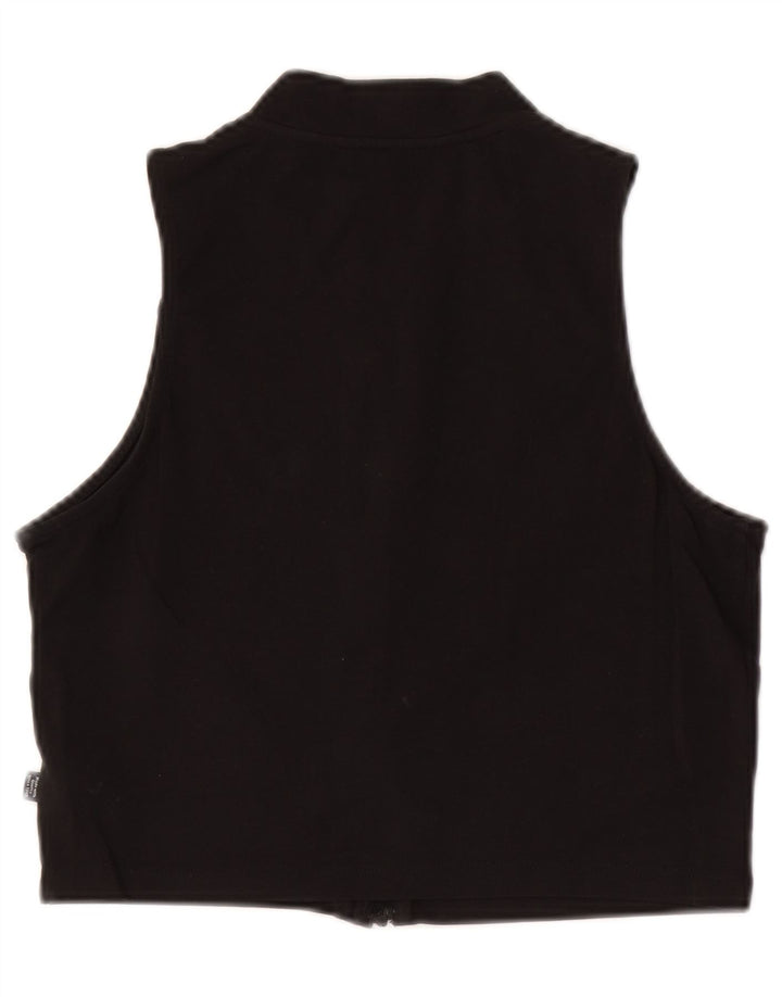 Puma Womens Sleeveless Crop Top UK 14 Large Black Cotton