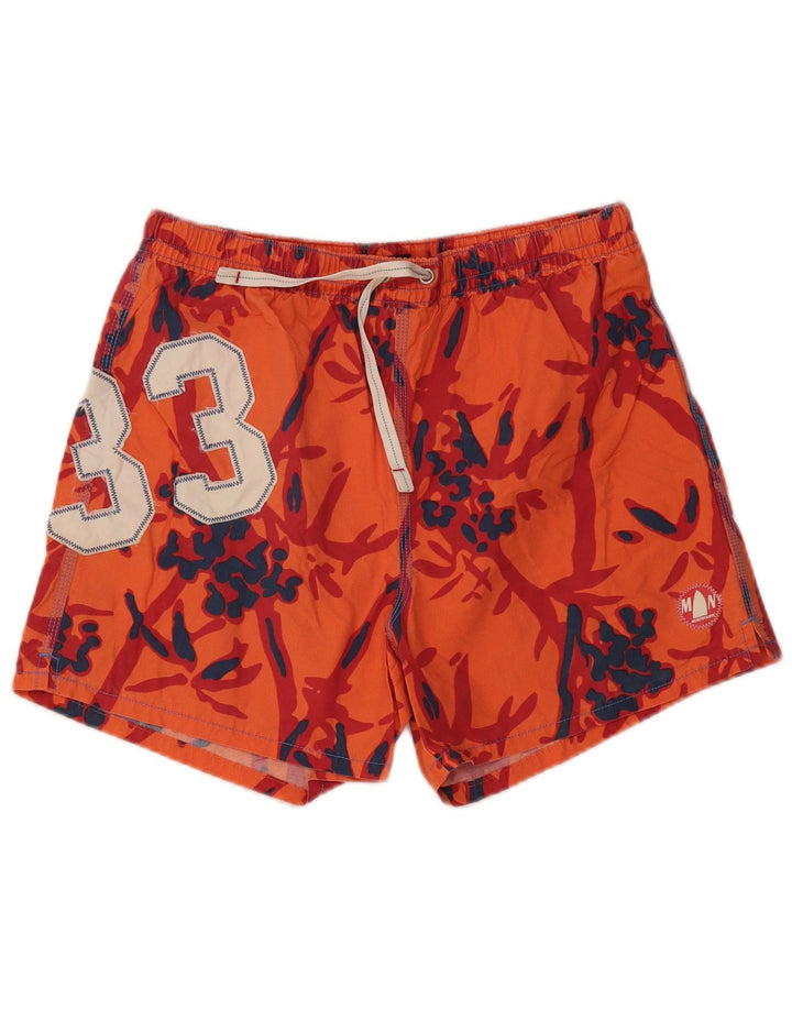 Murphy & Nye Herre grafiske svømmeshorts store orange bomuld