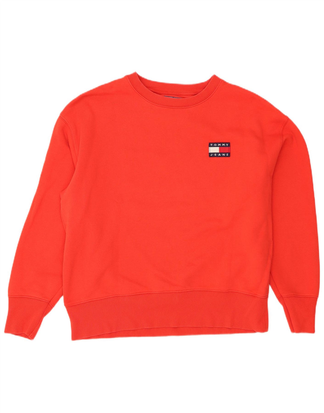 Tommy Hilfiger Mens Sweatshirt Jumper Large Red Cotton