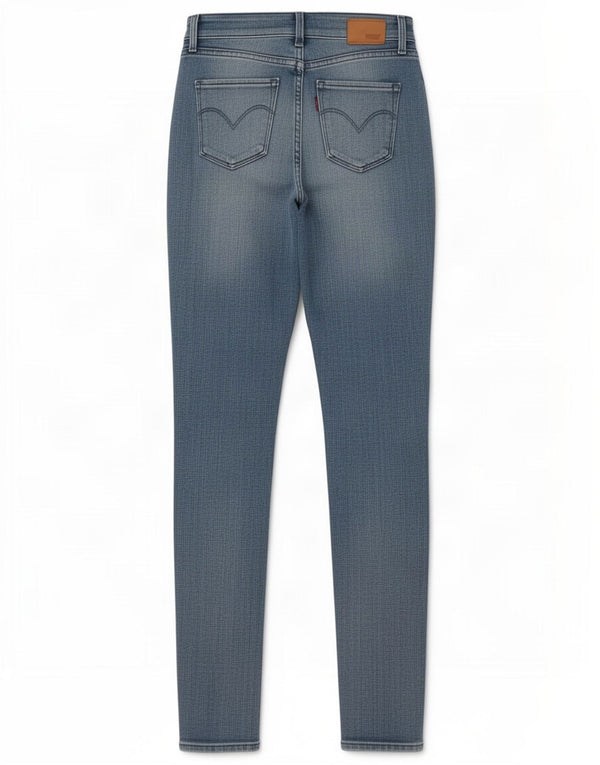 Jeans skinny a vita alta da donna Levi's W24 L32 cotone blu