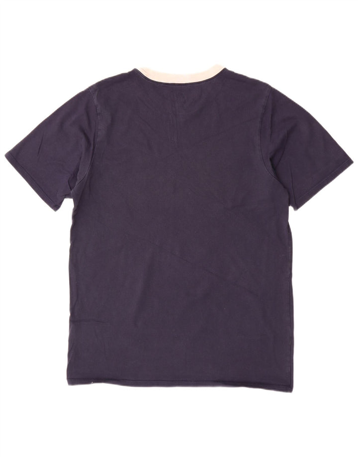NIKE Mens Graphic T-Shirt Top Medium Navy Blue Cotton
